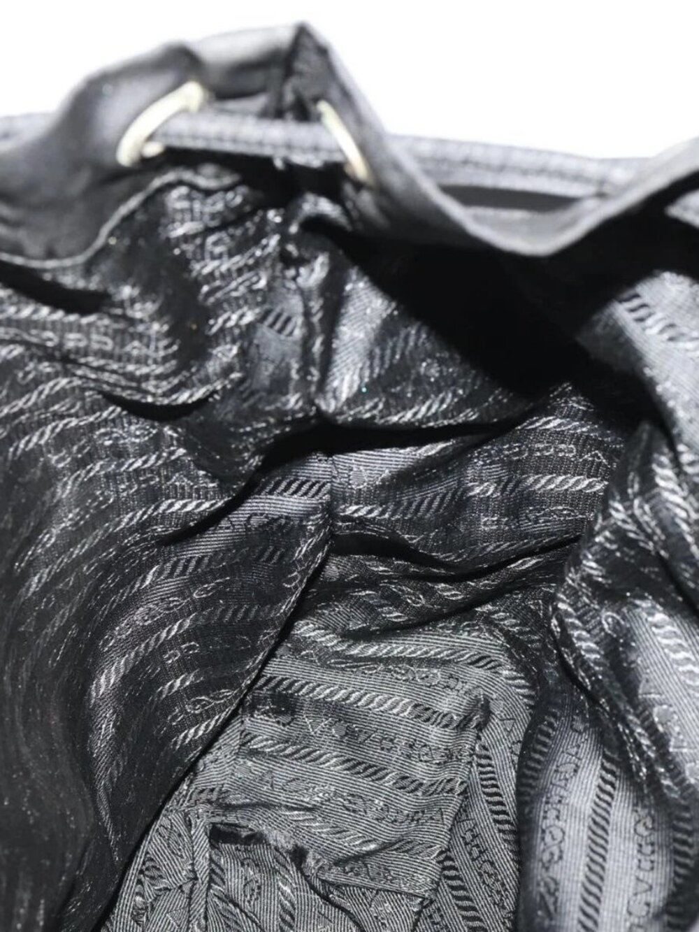 PRADA Backpack Nylon Black Silver Auth 171645 - Picture 13 of 16